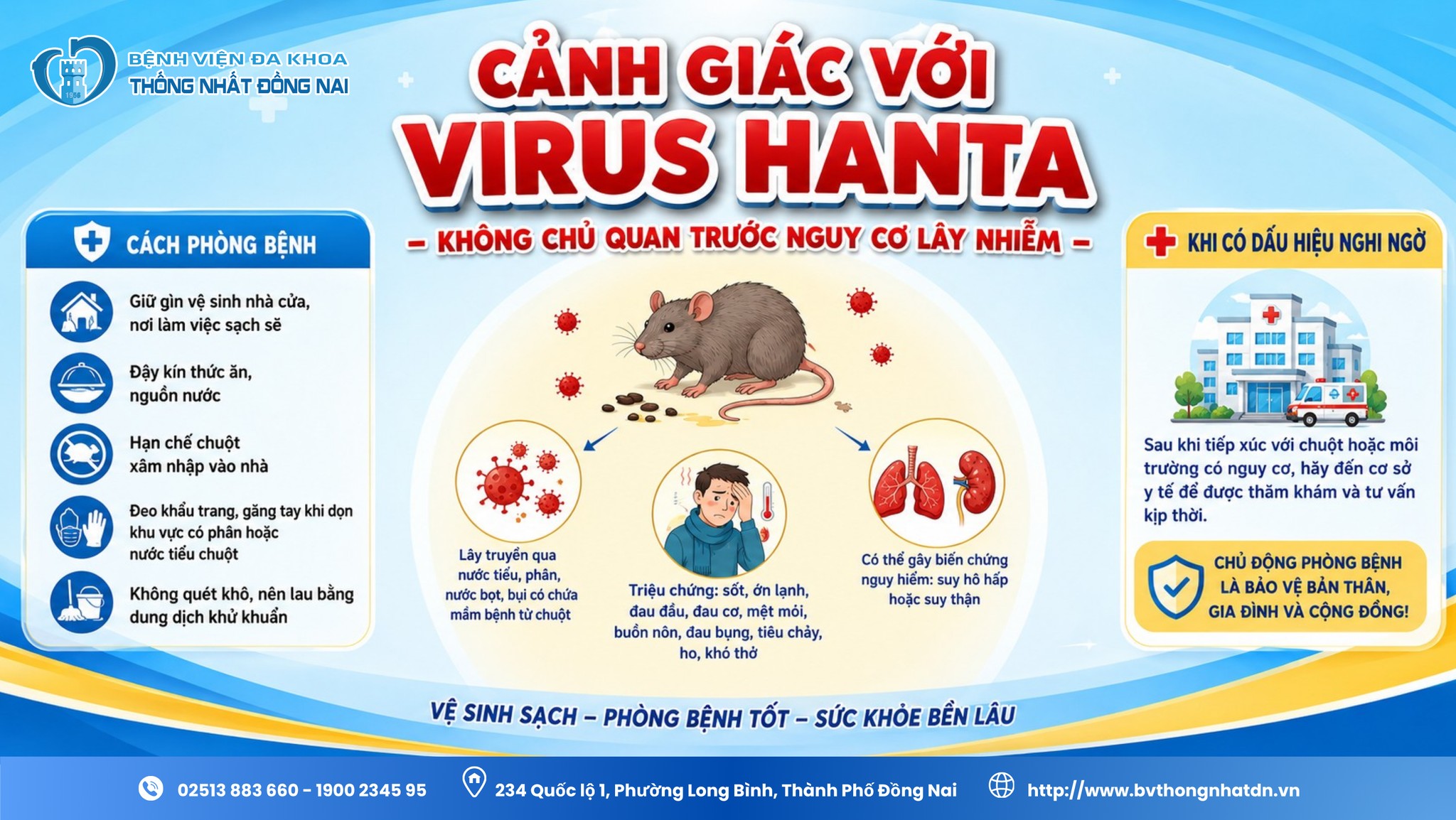 CẢNH GIÁC VỚI VIRUS HANTA – KHÔNG CHỦ QUAN TRƯỚC NGUY CƠ LÂY NHIỄM