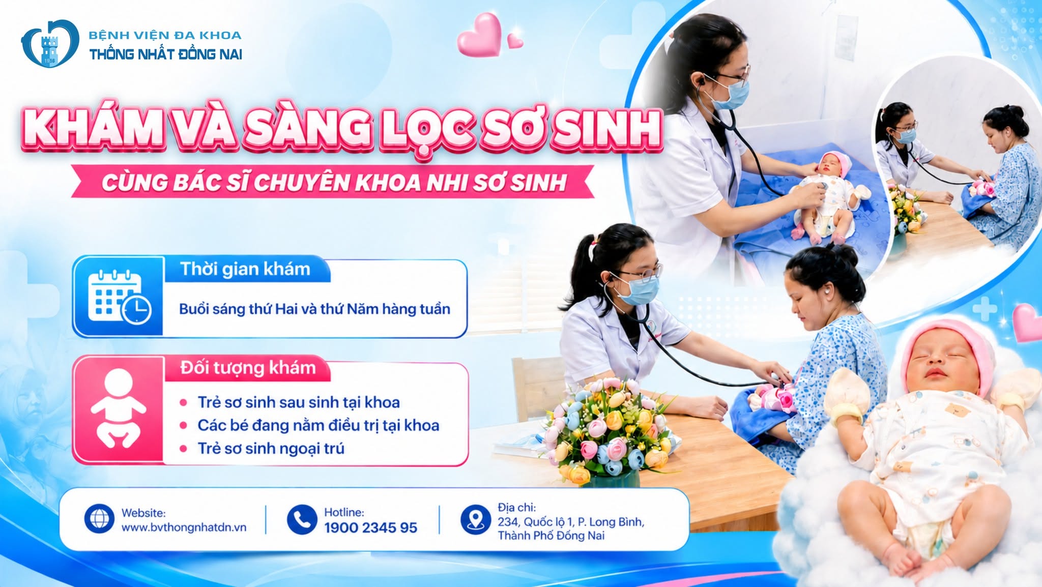 KHÁM VÀ SÀNG LỌC SƠ SINH CÙNG BÁC SĨ CHUYÊN KHOA NHI SƠ SINH